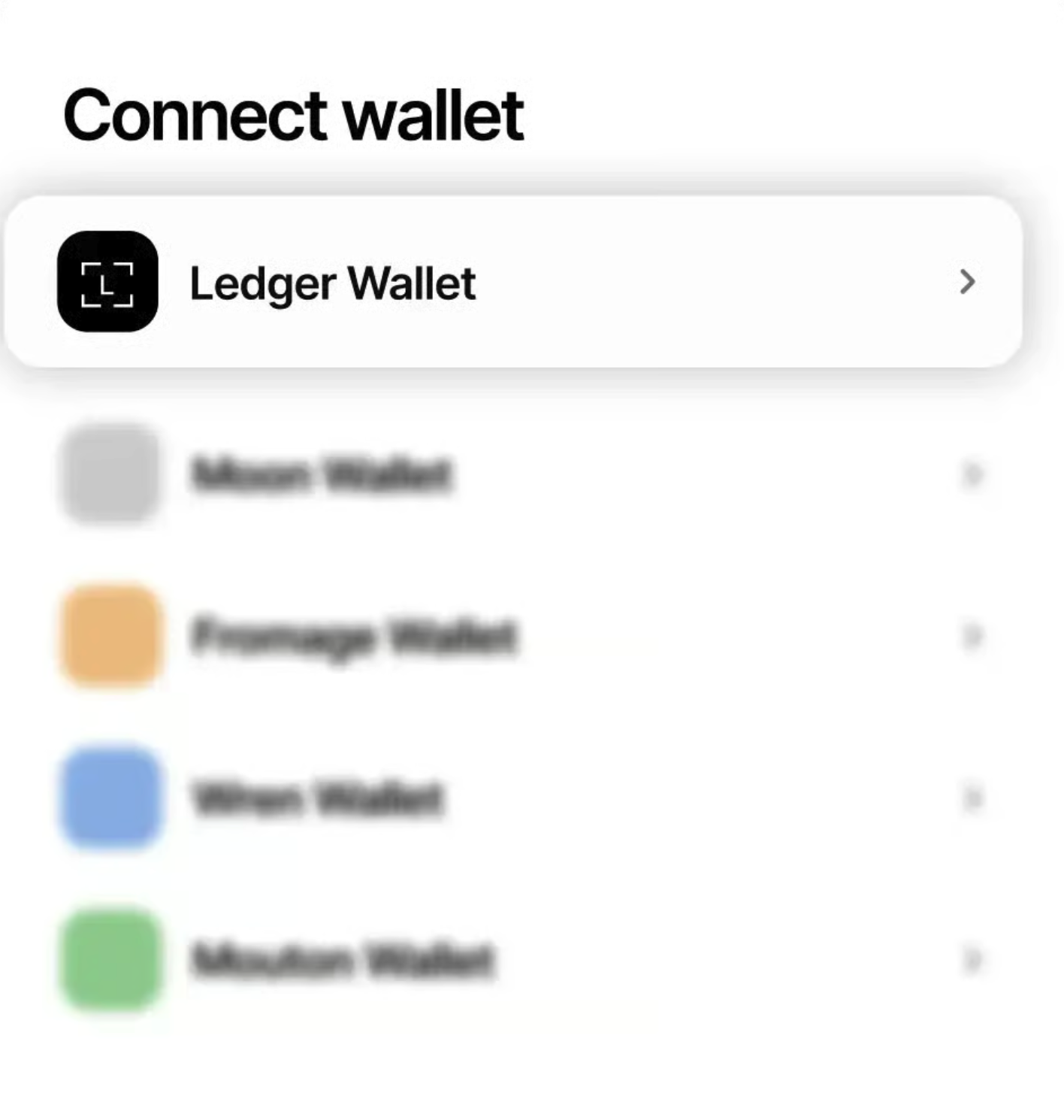 Ledger Wallet 连接去中心化应用界面