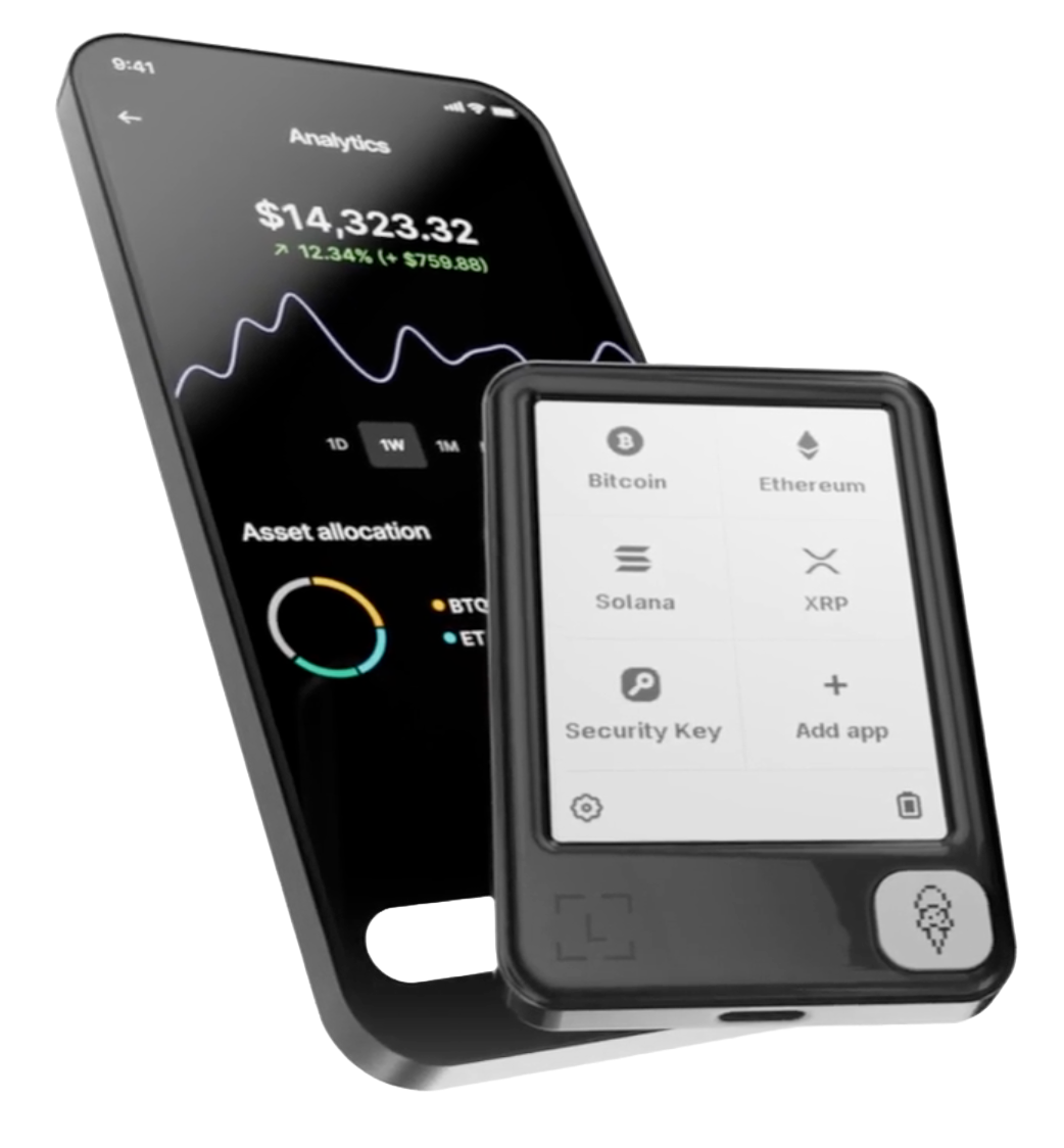 Ledger Wallet 应用与 Ledger 硬件钱包连接展示