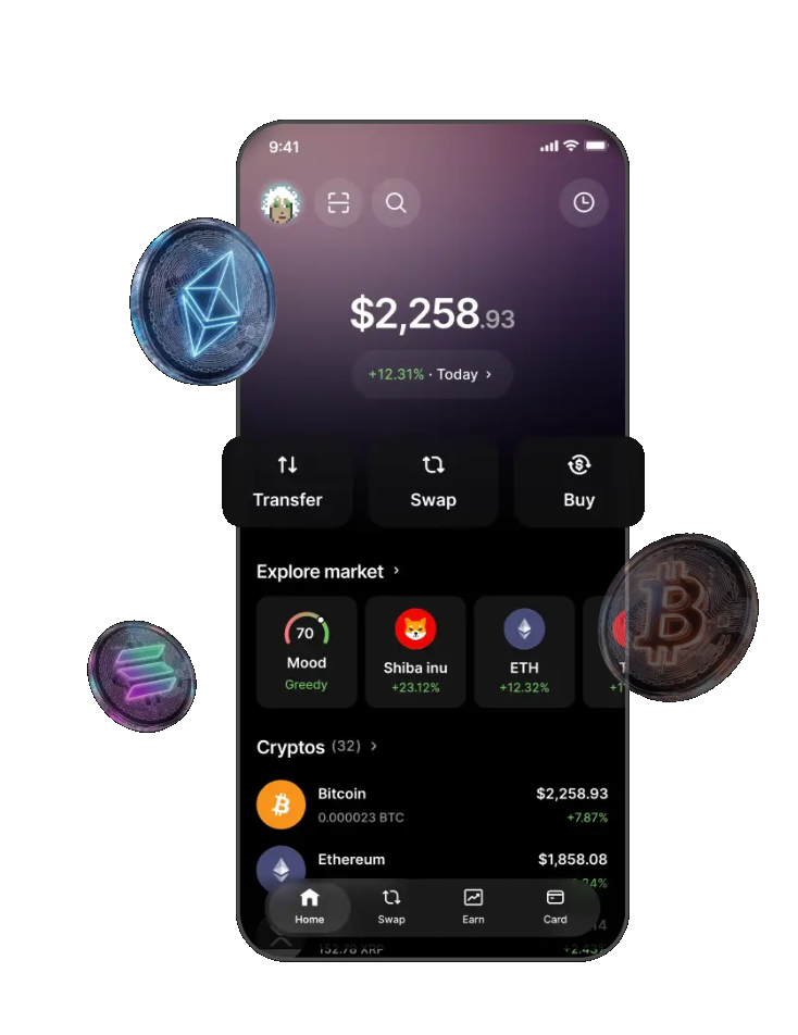 Ledger Wallet 加密资产管理应用界面